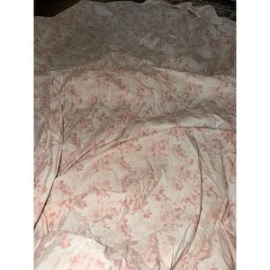 Ralph Lauren Fitted Sheet Pink Floral White